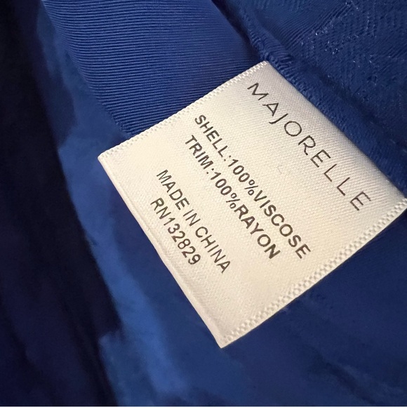 MAJORELLE Albany Midi Wrap Dress in Cobalt Blue Size S - Picture 8 of 8